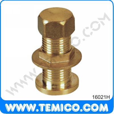 Flanged connector for tank with plug (16021H)