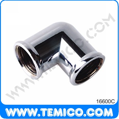 Brass/zinc alloy chromed elbow F/F (16600C)