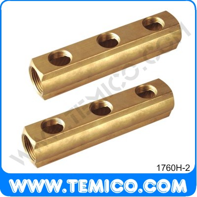 Brass bar manifold  interaxis 50 (1760H-2)